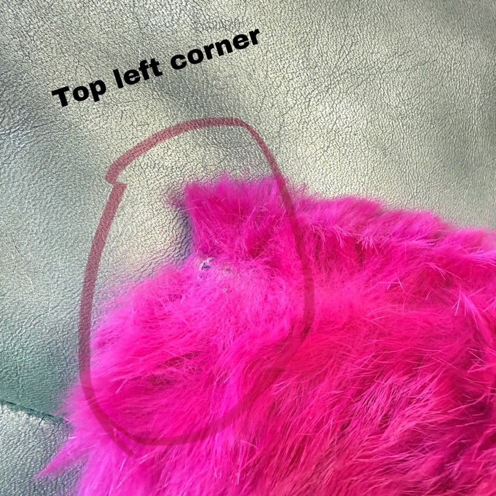 AUTHENTIC CHANEL LAPIN RABBIT FUR HOT PINK PURSE DOUBLE CHAIN STRAP CLUTCH RARE - Picture 4 of 16